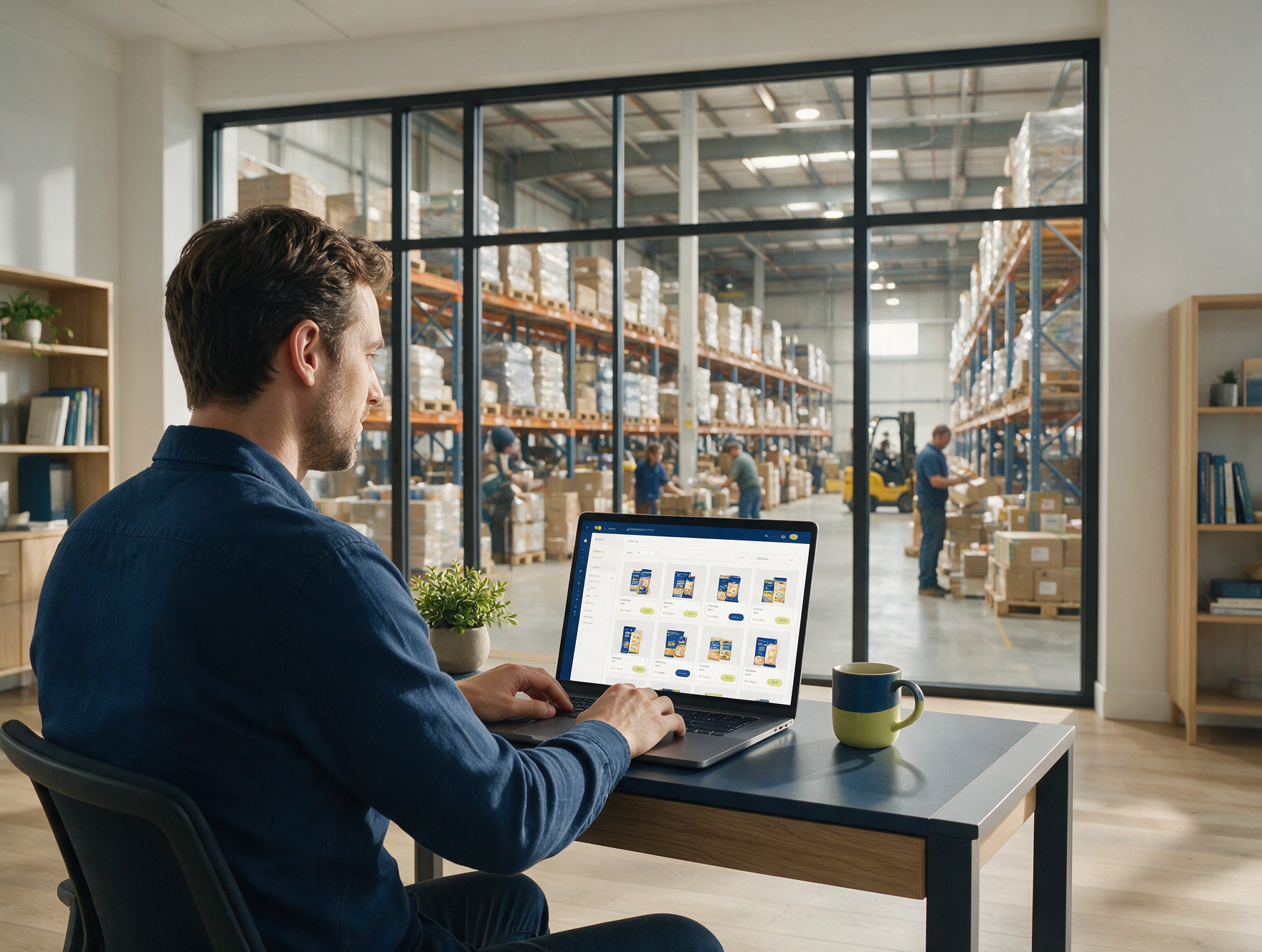B2B buyer placing an online order from a Sage ERP connected eCommerce storefront