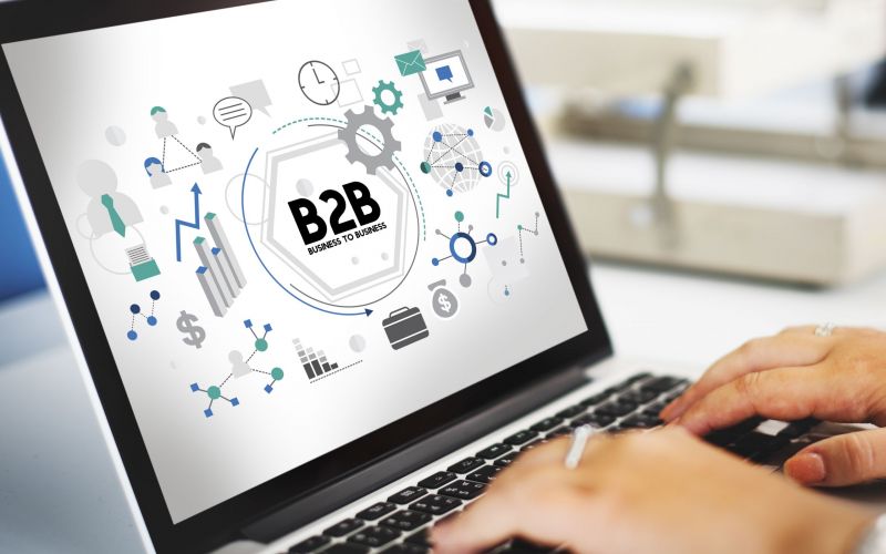 B2B Business to Business Corporate Connection Partnership Concep